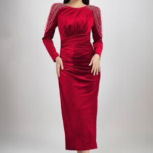 Irena Velvet Red Dress